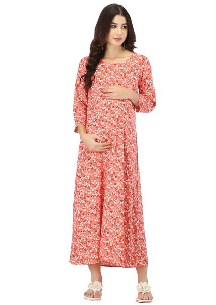 Everyday Essential Maternity & Feeding Dress. (Peach)