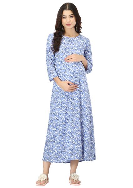 Everyday Essential Maternity & Feeding Dress. (Sky Blue)