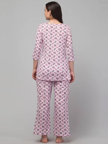 Comfortable Co-Ord Set For Women (Pink)